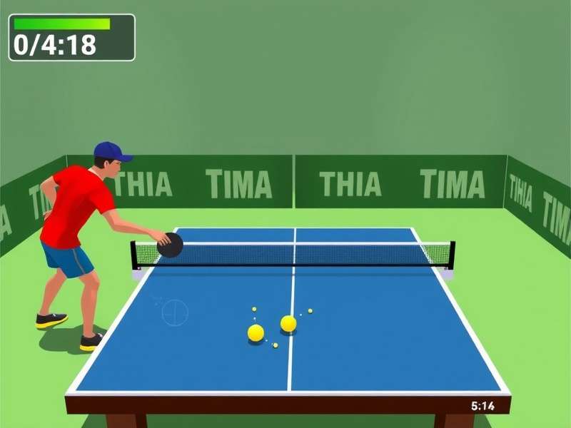 Indian Ping Fighter gameplay screenshot showing table tennis action